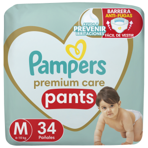 Pampers Pants Pa&ntilde;ales Talla M, 34 Un