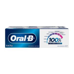 Pasta Dental Oral-B 100% De Tu Boca* Cuidada, Encías más Saludables en 2 semanas 70g