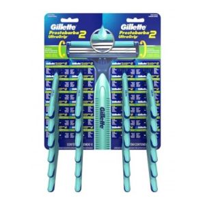 Máquina de Afeitar Gillette Prestobarba Ultragrip2 con Cabezal Móvil 2 Uds