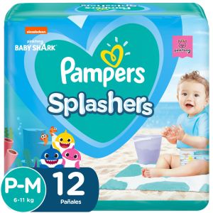 Pampers Splashers Pa&ntilde;ales P-M 12u