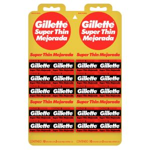 Super Thin Mejorada Estuches Con 5 Hojas Para Afeitar 20 Unidades