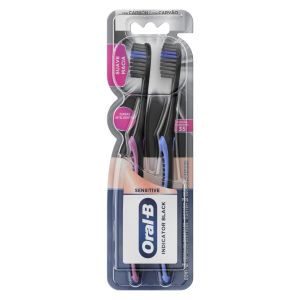 Cepillo de Dientes Oral B Indicator, 2 Unidades, Negro