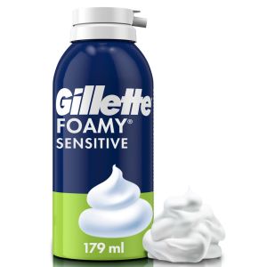 Espuma de Afeitar Gillette Foamy Sensitive, Piel Sensible, 179 mL