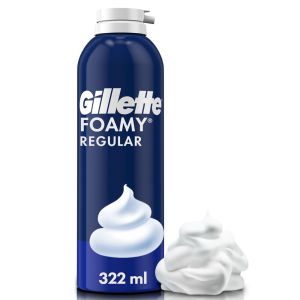 Espuma de Afeitar Gillette Foamy, con Textura Cremosa, 322 mL