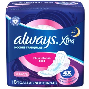 Always Xtra Triple Protecci&oacute;n Noche Suave 8X12ITSRP