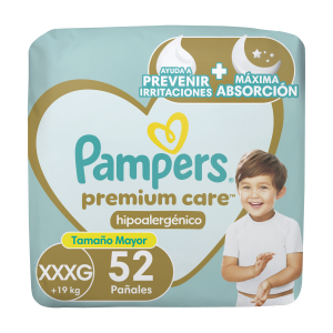 Pañales Pampers Premium Care Talla XXXG 52 Un
