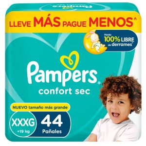 Pañales Pampers Confort Sec XXXG 44U