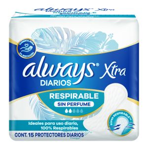 Always Xtra Diarios Respirable 15u